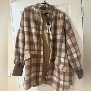 Plaid Brown Women's Jacket